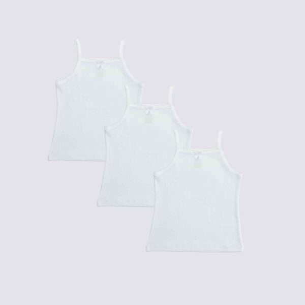 Set 3 piezas Algodón Niña Bvd Tiras Blanco