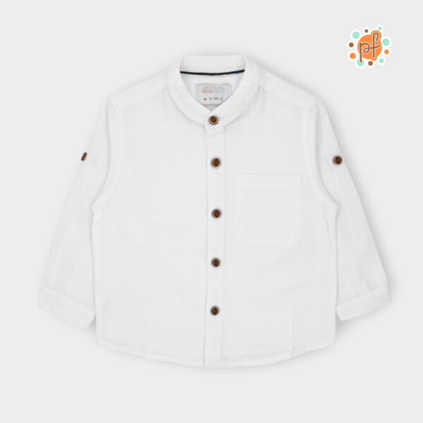 PF Camisa Manga Larga Lino Blanco Arturo