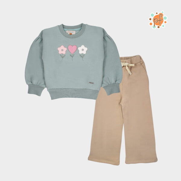Conjunto French Terry Verde Cemento Azalea