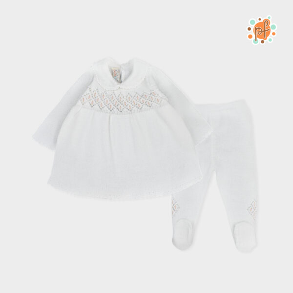 PF Vestido Tejido Blanco Pamela