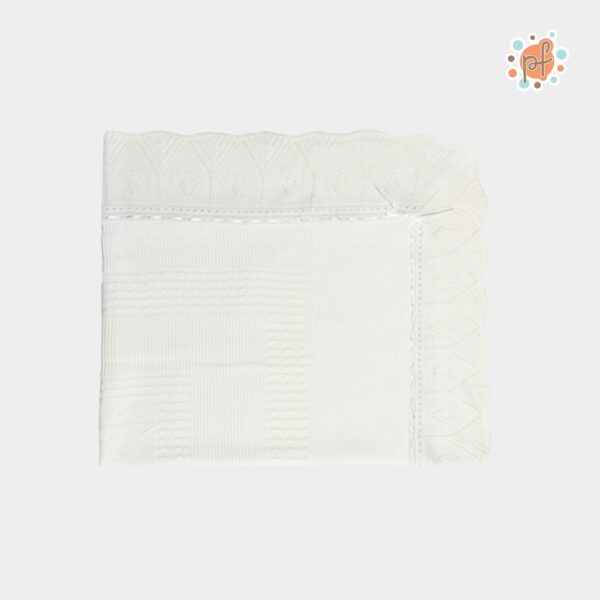 PF Colcha Hilo Crema Trenzas