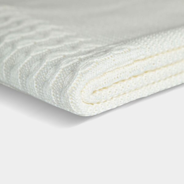 PF Colcha Hilo Crema Trenzas - Image 3