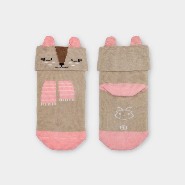 Media Felpa Beige Gatitos