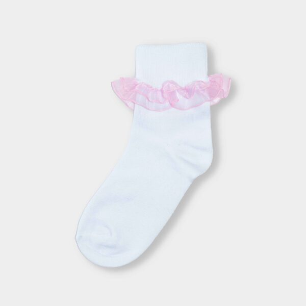 Media Doble Blonda Blanco/Rosado