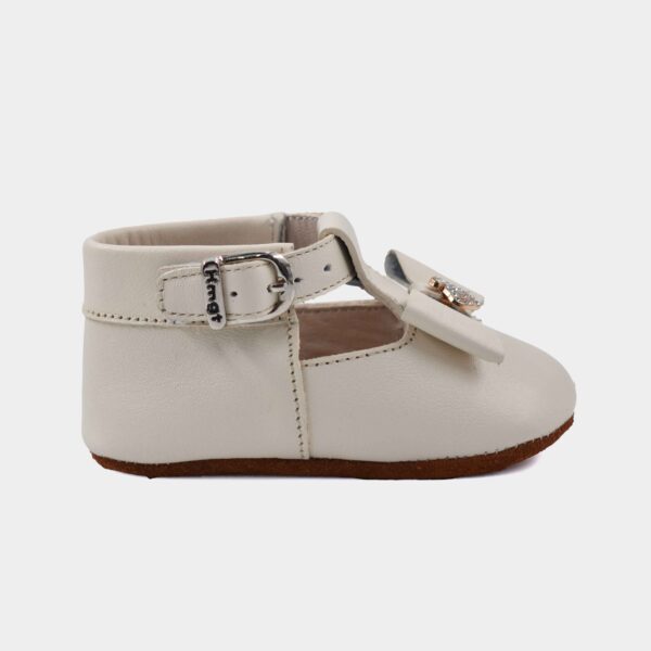 zapato bebe niña de cuero badana nude