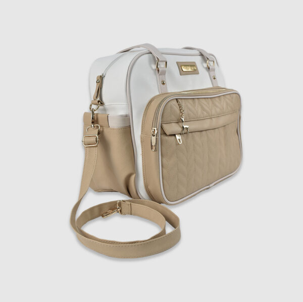 BOLSO PAÑALERA ESPIGA BEIGE