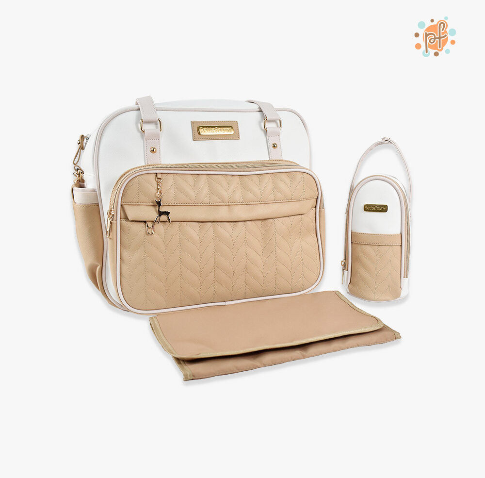 BOLSO PAÑALERA BEIGE ESPIGA