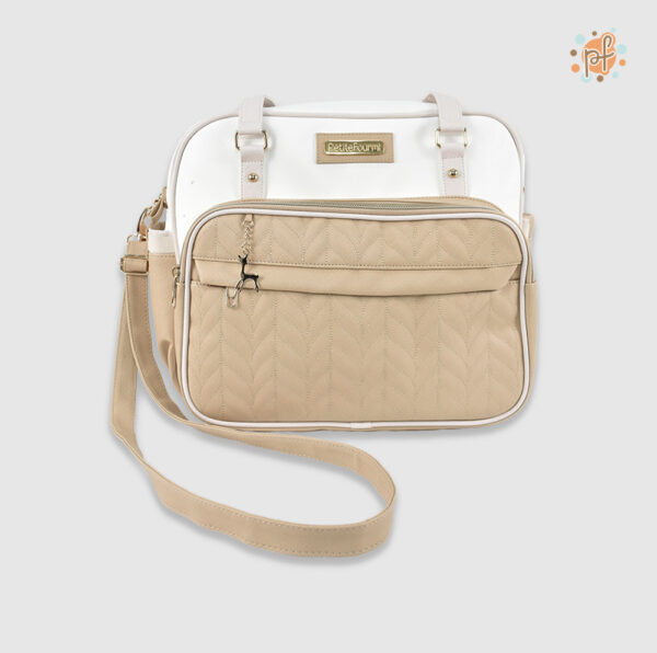 BOLSO PAÑALERA ESPIGA BEIGE