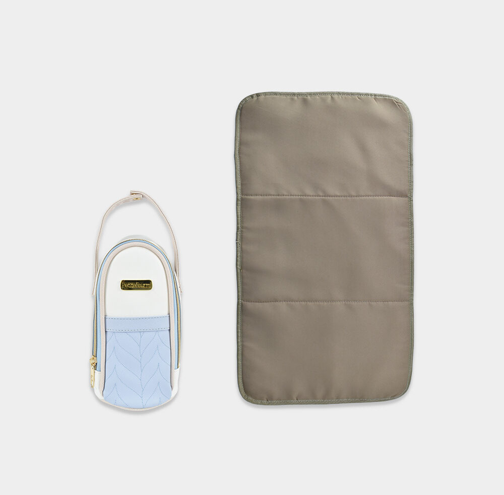 BOLSO PAÑALERA CELESTE ESPIGA