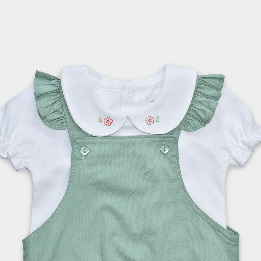 CONJUNTO OVEROL VERDE AILANI BABY - Image 3