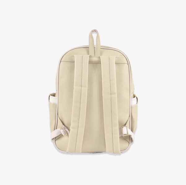MOCHILA PAÑALERA LAZITO BEIGE ROSADO
