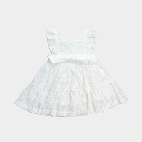 PF Vestido Manga Cero Blanco Broderia Ailani