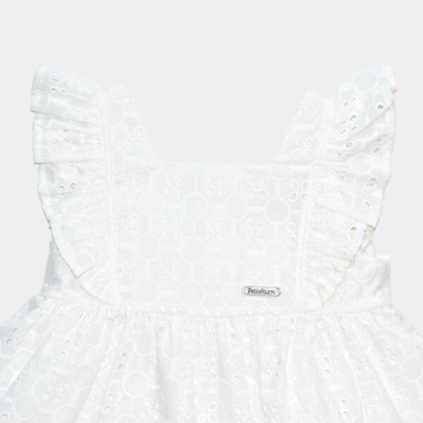 PF Vestido Manga Cero Blanco Broderia Ailani
