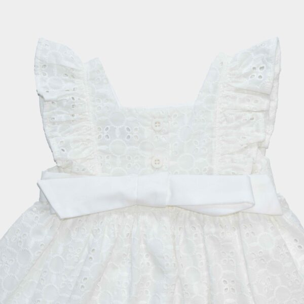 PF Vestido Manga Cero Blanco Broderia Ailani