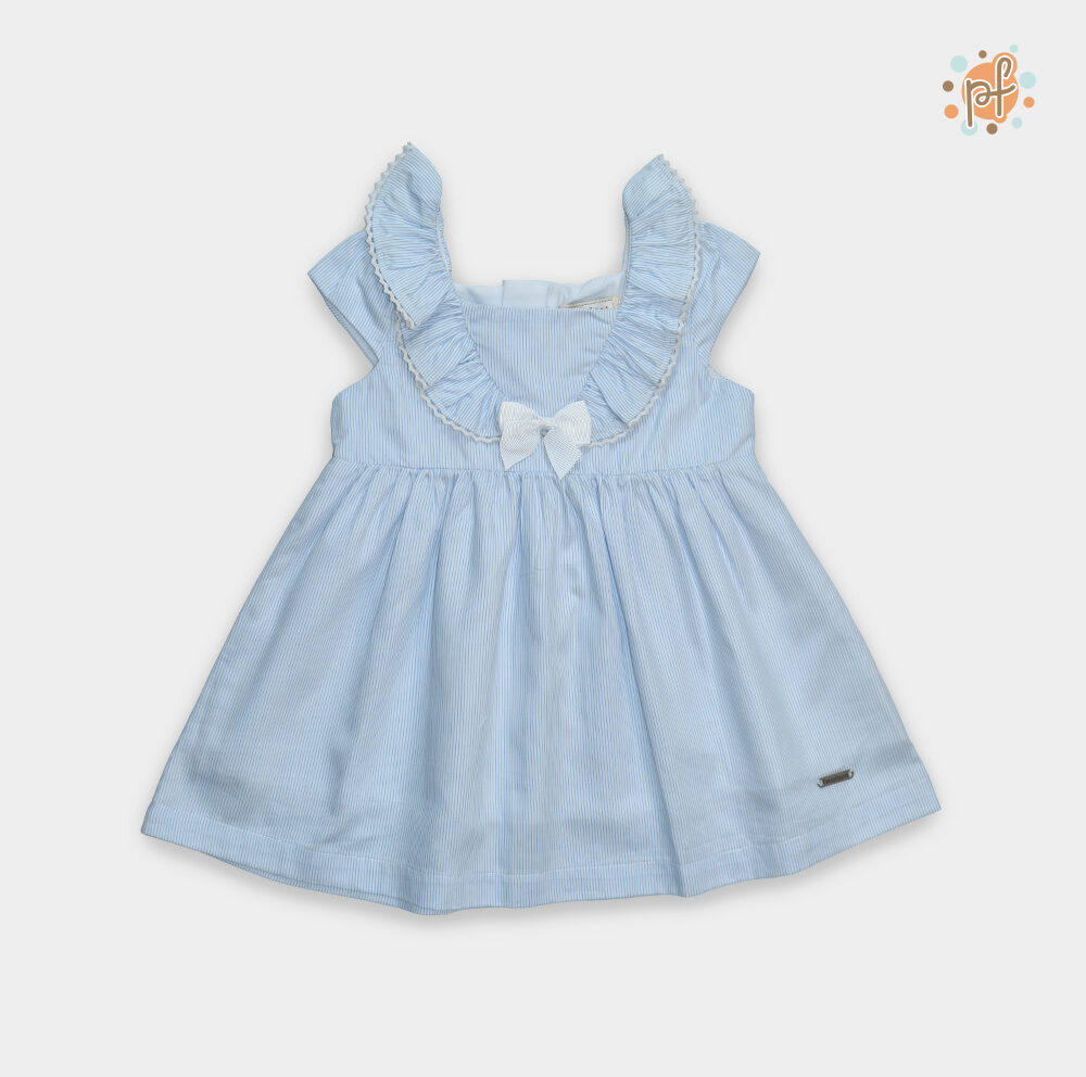 VESTIDO MC MELANIE LISTADO CELESTE