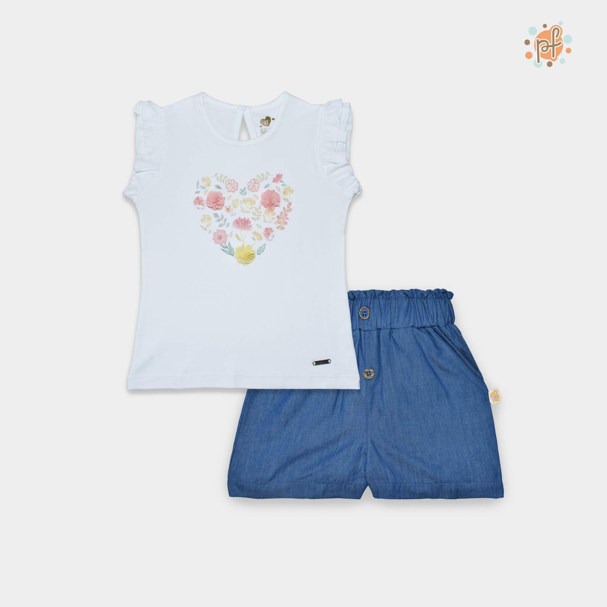 PF Conjunto MC con Short Azul Ailani Girls