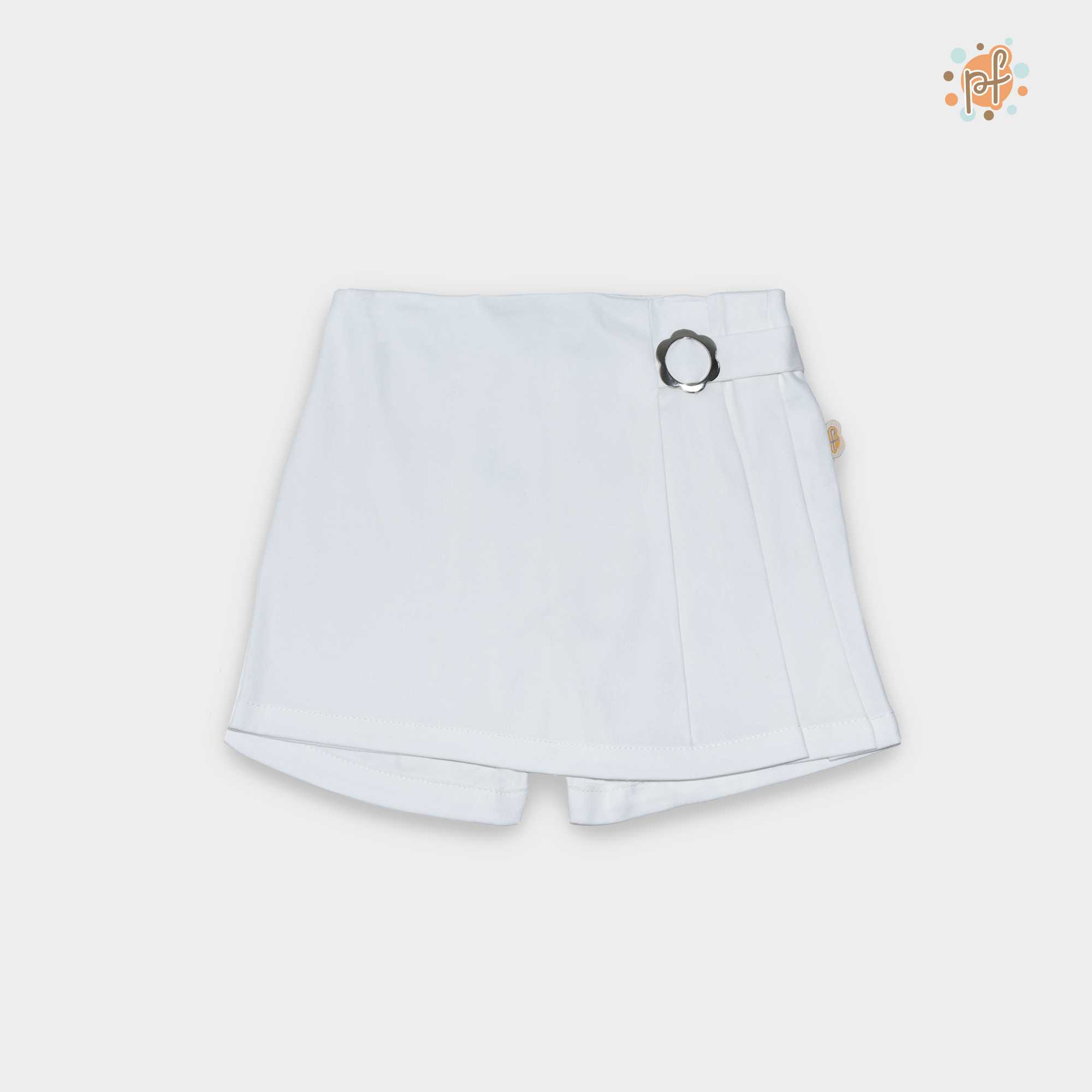 Falda Short Crema Corazón