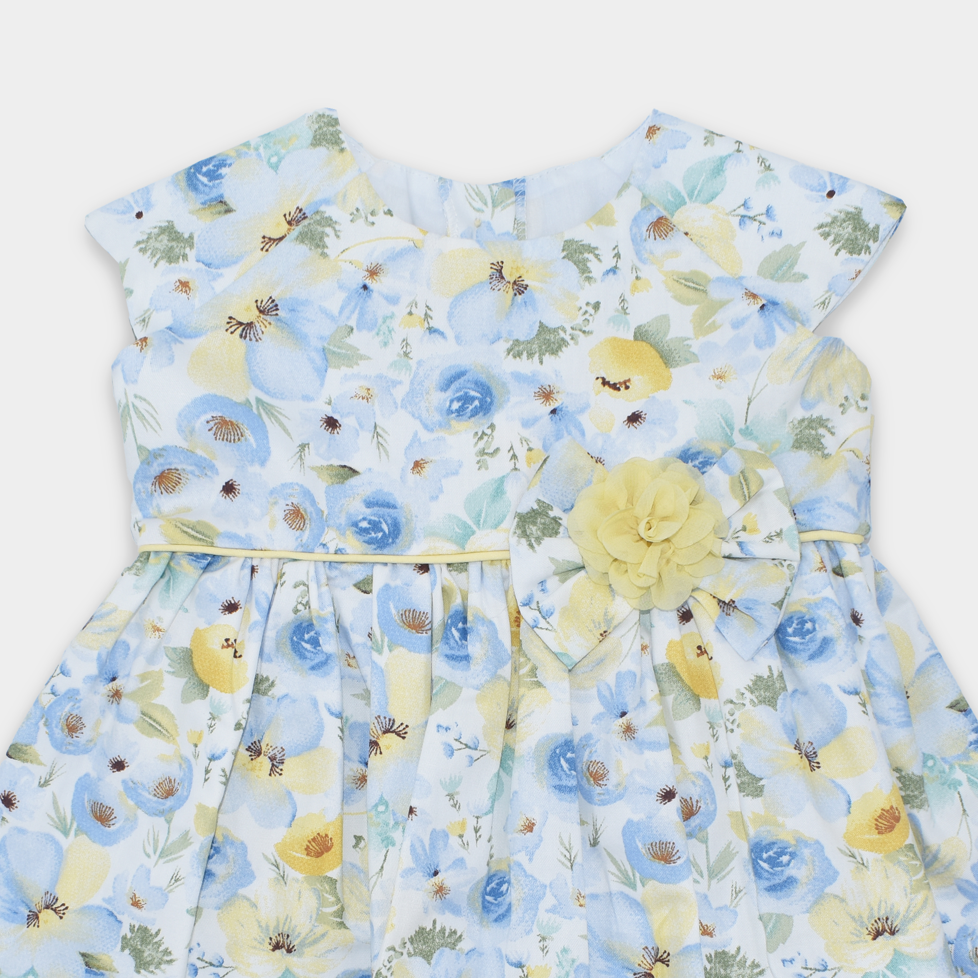 VESTIDO MANGA CORTA CELESTE CARMEN FLORES - Image 3