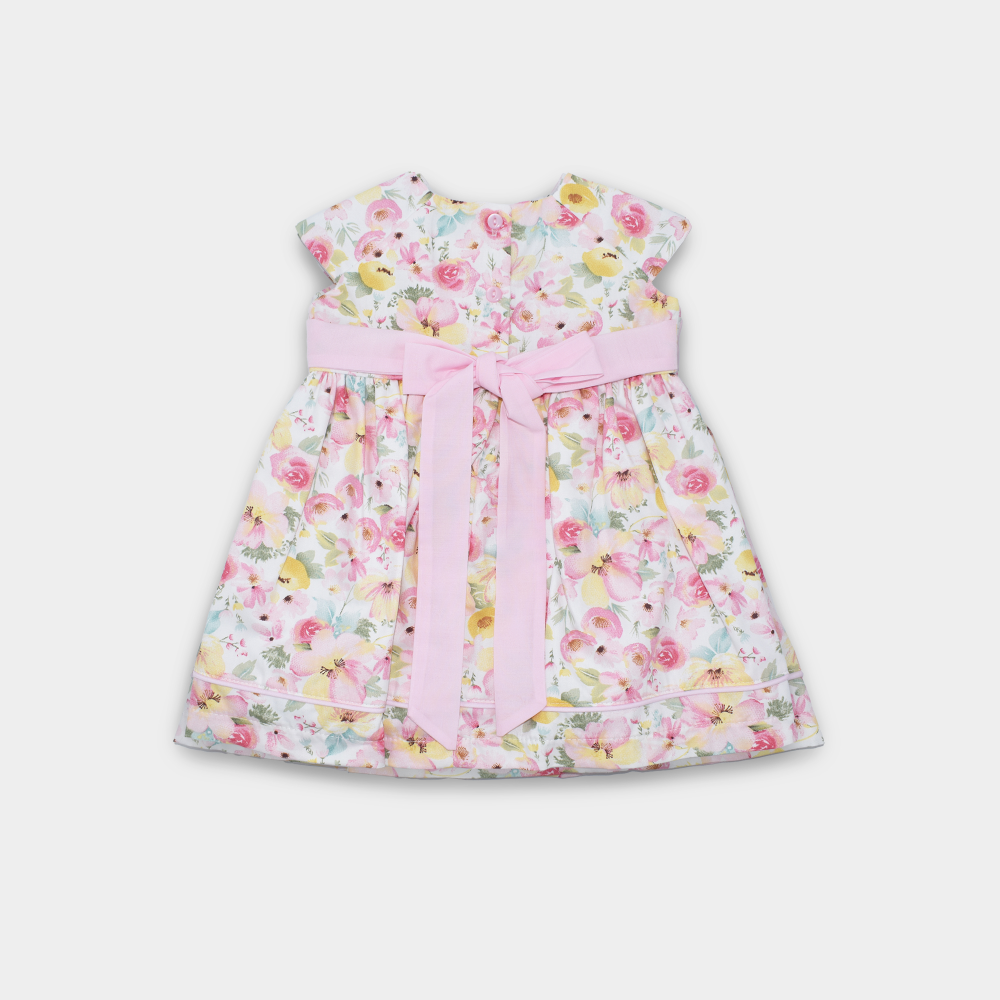 VESTIDO MANGA CORTA ROSADO CARMEN FLORES - Image 2