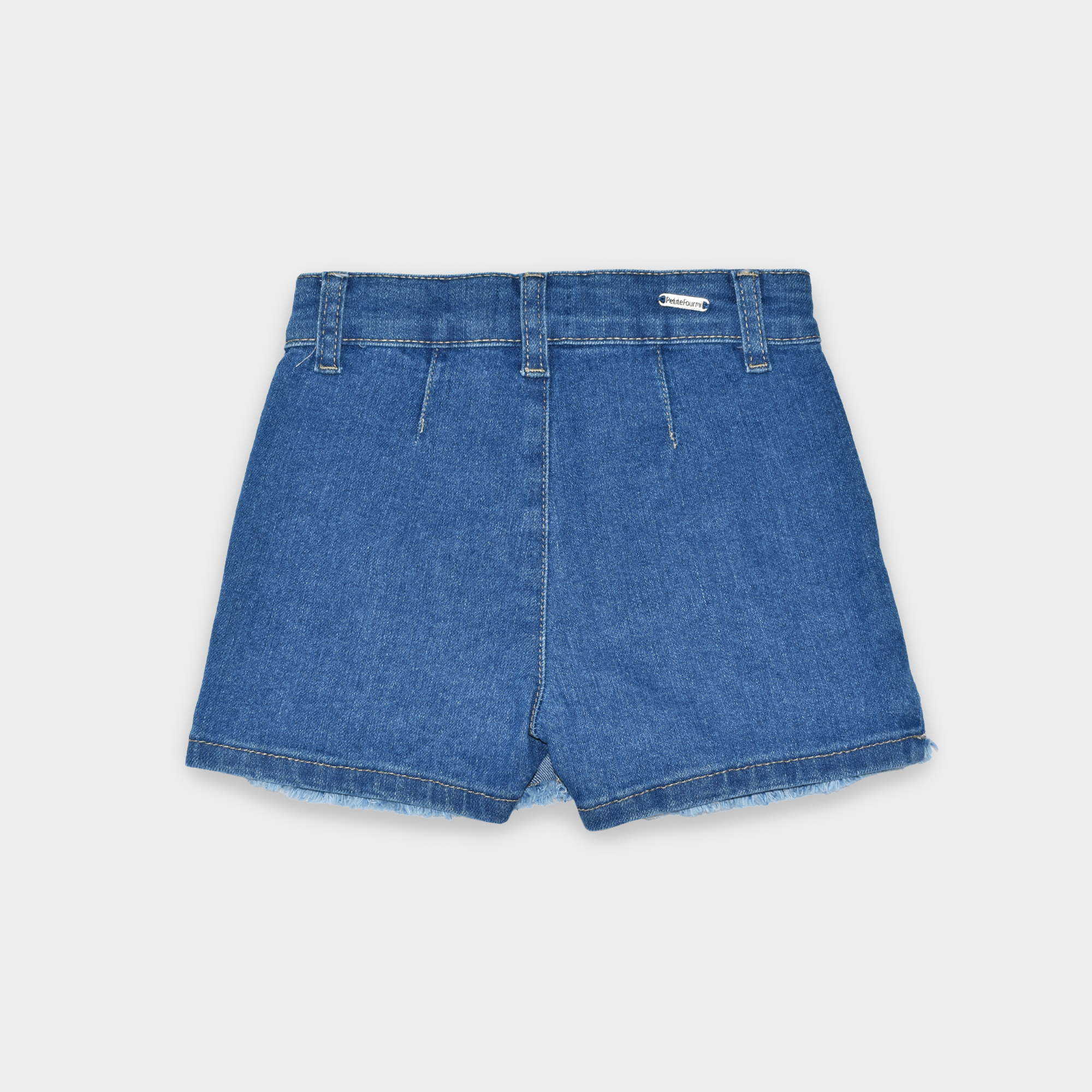 PF Falda Short Azul Denim Flor - Image 2
