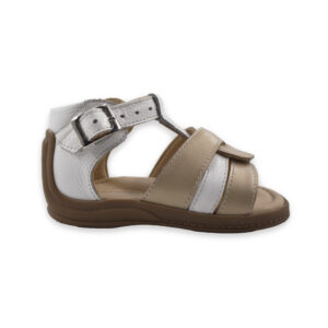 Sandalia Pibe Sarai Blanco Dorado