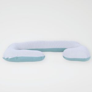 Cojín Multifuncional – Verde Cemento Rayas Plomas