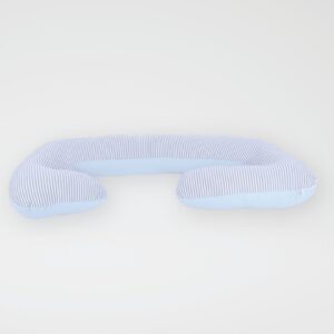 Cojín Multifuncional – Celeste Rayas Plomas