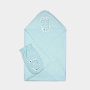 Toalla verde cemento cocodrilo