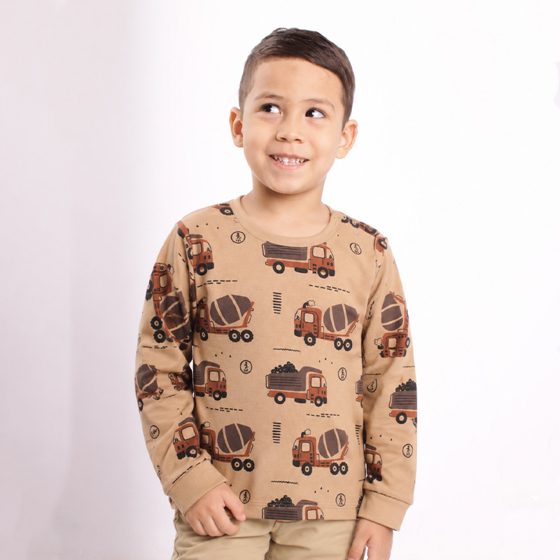 Polo manga larga Beige Rober
