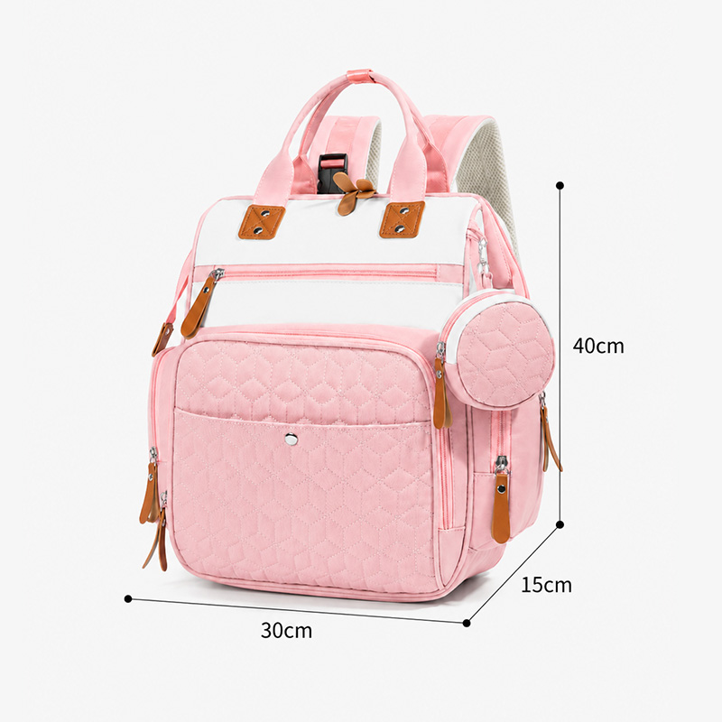 Mochila Pañalera Rosado 1688 - Image 3