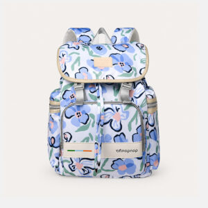 Mochila Pañalera blanco/celeste