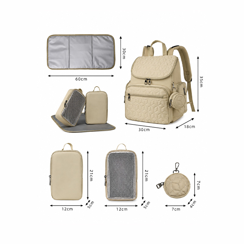Mochila Pañalera Beige 66178 - Image 2
