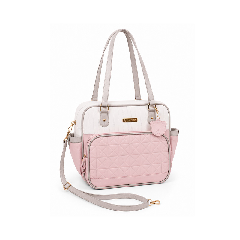 Bolso Pañalero Blanco/Rosado Osito - Image 3