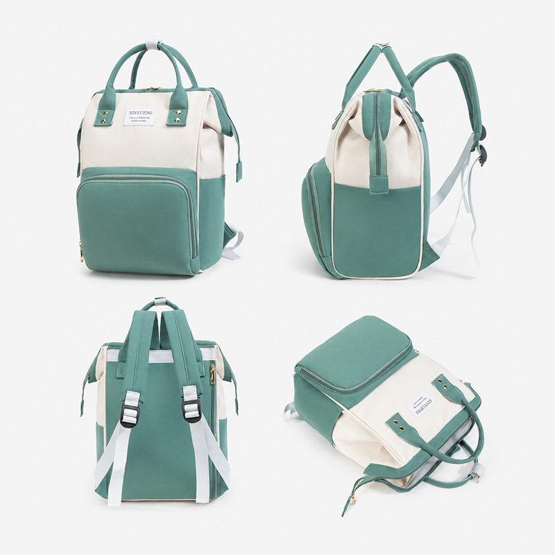 Mochila Pañalera Verde 808 - Image 3